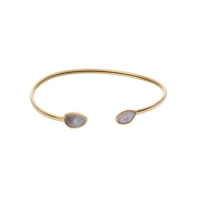 Bracelet Skagen Agnethe en métal doré et nacres