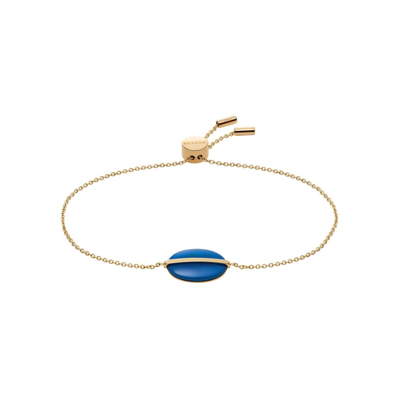 Bracelet Skagen Sea Glass en métal doré et verre