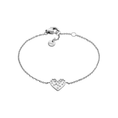 Bracelet Skagen Kariana Falling Hearts en acier et oxyde de zirconium