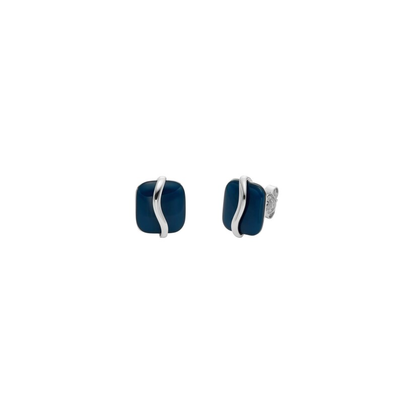 Boucles d'oreilles Skagen Sea Glass en acier et verre