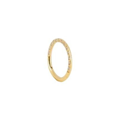 Piercing Zag Comores en acier doré et oxyde de zirconium, taille S