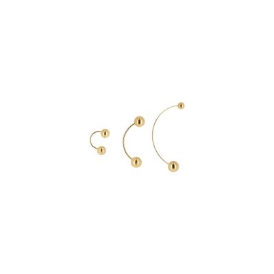 Piercings Zag Sarpan en acier doré