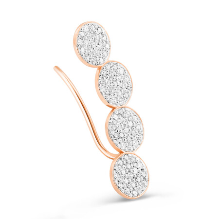 GINETTE NY MINI EVER solo left arc earring, rose gold, diamonds