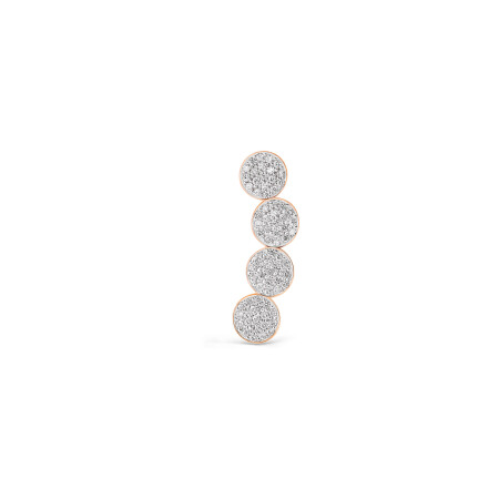 GINETTE NY MINI EVER solo left arc earring, rose gold, diamonds