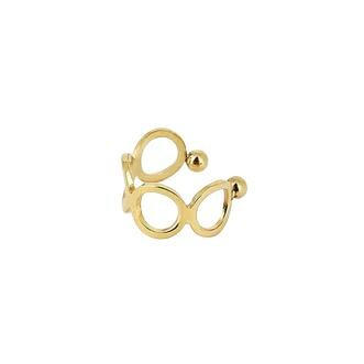 Earcuff Zag en acier doré