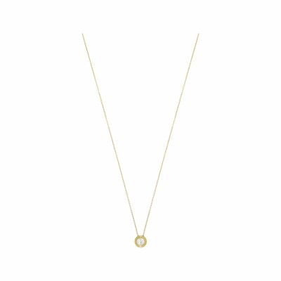 Collier Smile or jaune et diamant 0.30ct