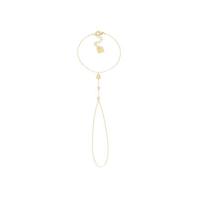 Bijou de main Zag Tanzanie en acier doré et oxyde de zirconium