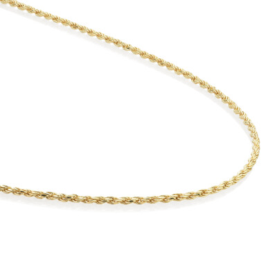 Chaîne Sparkling ROPE en argent plaqué or jaune