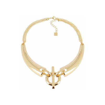 Collier jonc Zag Jonc Velir en acier doré