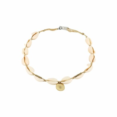 Collier Zag en acier doré