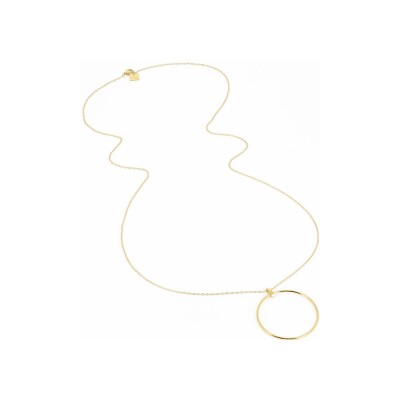 Collier sautoir Zag Piplette en acier doré