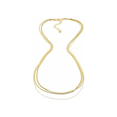 Collier sautoir Zag Jamie en acier doré