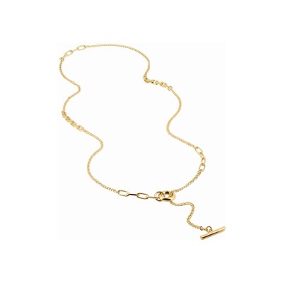 Collier sautoir Zag Naboo en acier doré