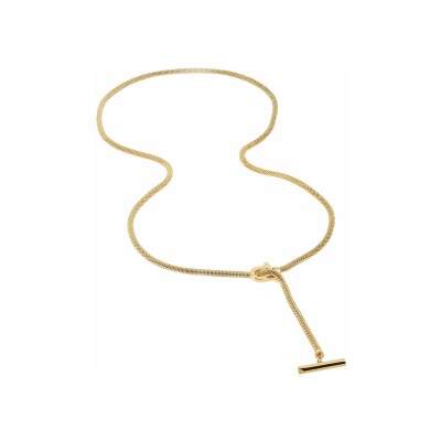 Collier sautoir Zag Makeb en acier doré