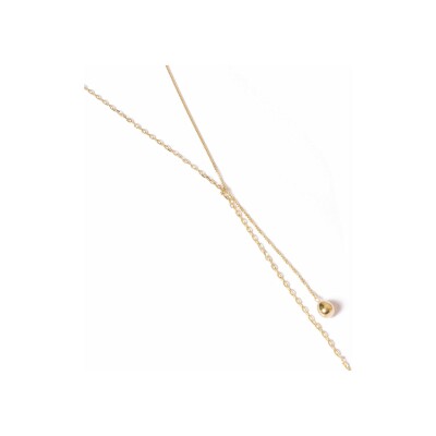 Collier sautoir Zag Dilys en acier doré