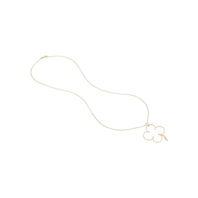 Collier Zag Egeo en acier doré et oxyde de zirconium