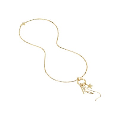 Collier Zag Cure en acier doré