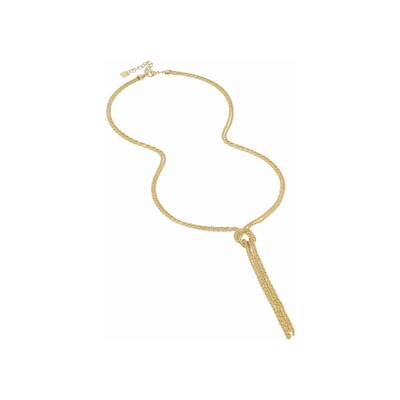 Collier sautoir Zag Alison en acier doré