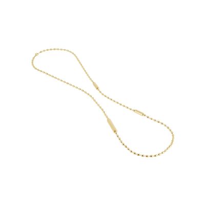 Collier sautoir Zag Partinello  en acier doré