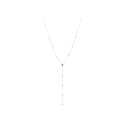 Collier Zag Soho en acier doré et oxyde de zirconium
