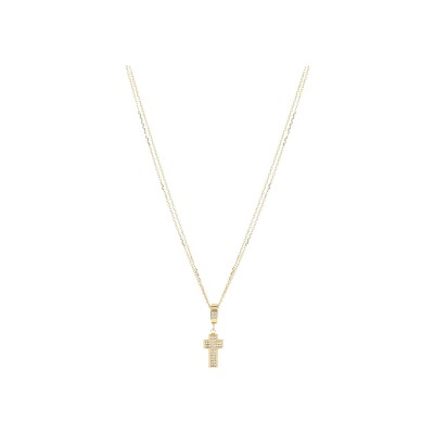 Collier Zag Ondine en acier doré et oxyde de zirconium