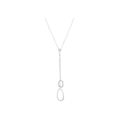 Collier Zag Adisson en acier et oxyde de zirconium