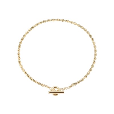 Collier Zag Braise en acier doré