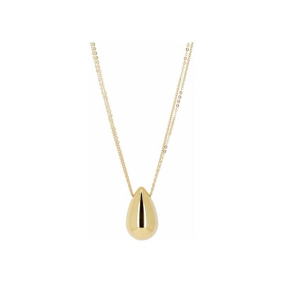 Collier Zag Lacrima en acier doré