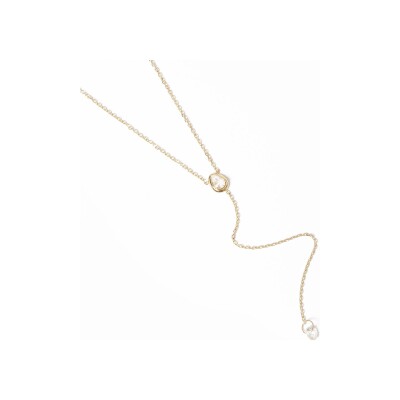 Collier Zag Elessia en acier doré et oxyde de zirconium