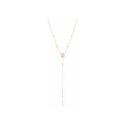 Collier Zag Kohi en acier doré et oxyde de zirconium