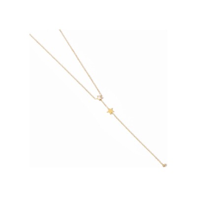 Collier Zag Dreena en acier doré et oxyde de zirconium