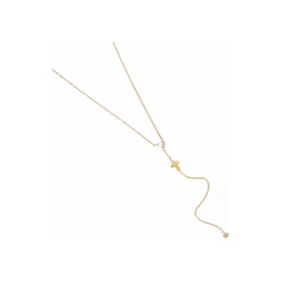 Collier Zag Edusa en acier doré et oxyde de zirconium