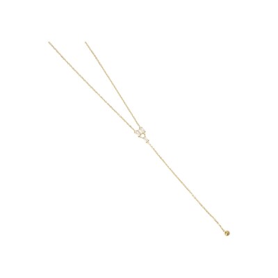 Collier Zag Baratia en acier doré et oxyde de zirconium