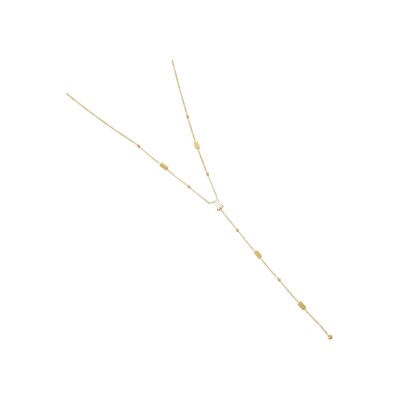 Collier Zag Ariane en acier doré et oxyde de zirconium