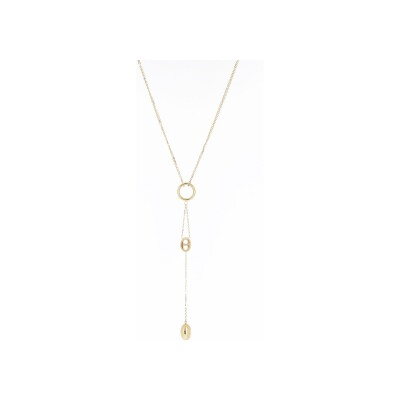 Collier Zag Flunt en acier doré