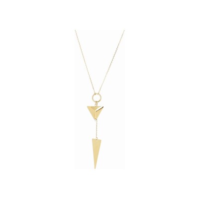 Collier Zag Gusto en acier doré et oxyde de zirconium