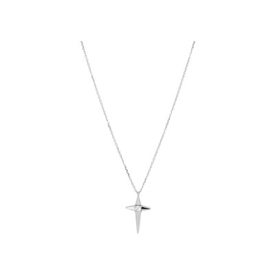 Collier Zag Sindia  en acier et oxyde de zirconium
