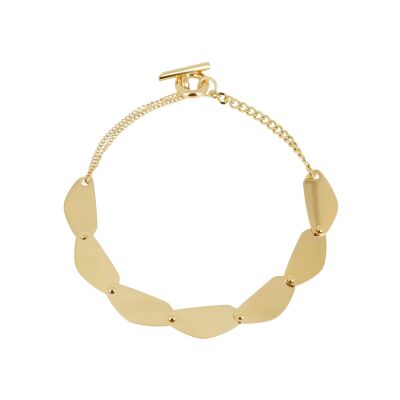 Collier Zag Naples  en acier doré