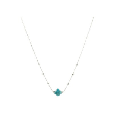 Collier Zag Velasquez en acier et apatite