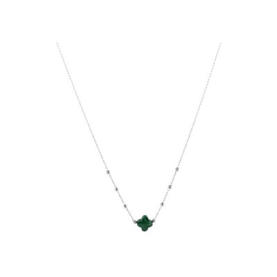 Collier Zag Velasquez en acier et malachite
