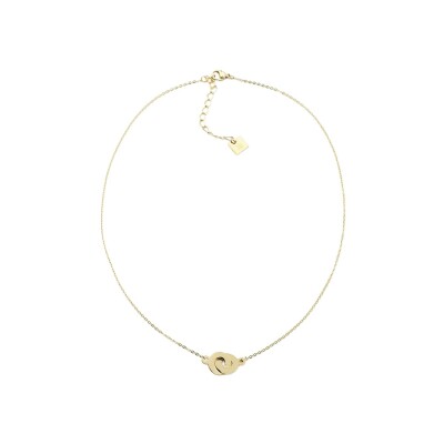 Collier Zag Bow en acier doré