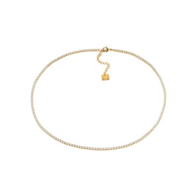 Collier Zag Jessica en acier doré et oxyde de zirconium