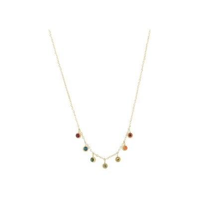 Collier Zag Aum en acier doré