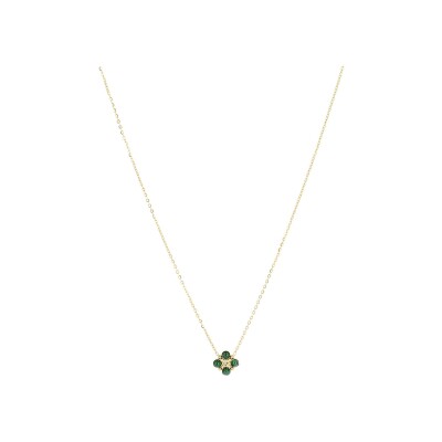 Collier Zag Mint en acier doré et oxyde de zirconium