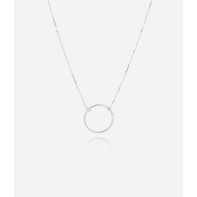 Collier Zag en acier et oxyde de zirconium