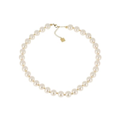 Collier Zag Madura en acier doré et verre