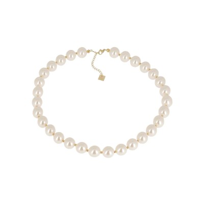 Collier Zag Leonora en acier doré et verre