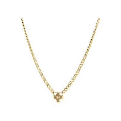 Collier Zag Sacré en acier doré