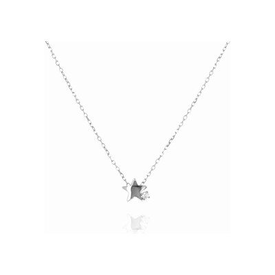 Collier Zag Astral en acier et oxyde de zirconium