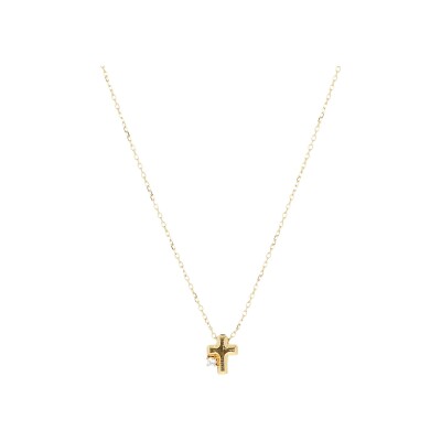 Collier Zag Asmar en acier doré et oxyde de zirconium